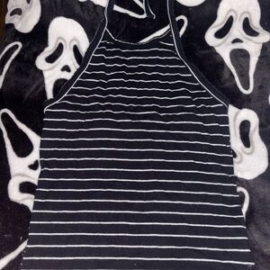 American Eagle Outfitters Black and White Striped Top